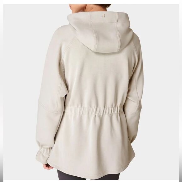 Sweaty Betty Sand Wash Zip Up Hoody in Light Beige 8-10 NWOT - Picture 6 of 15
